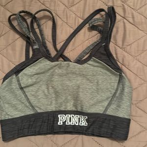 Fancy back criss cross sports bra